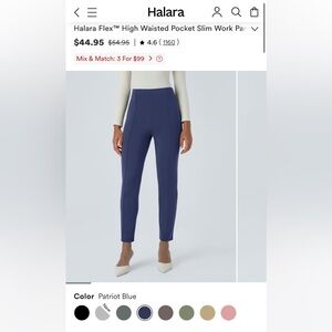 HALARA Women's Ankle Pants in Patriot Blue